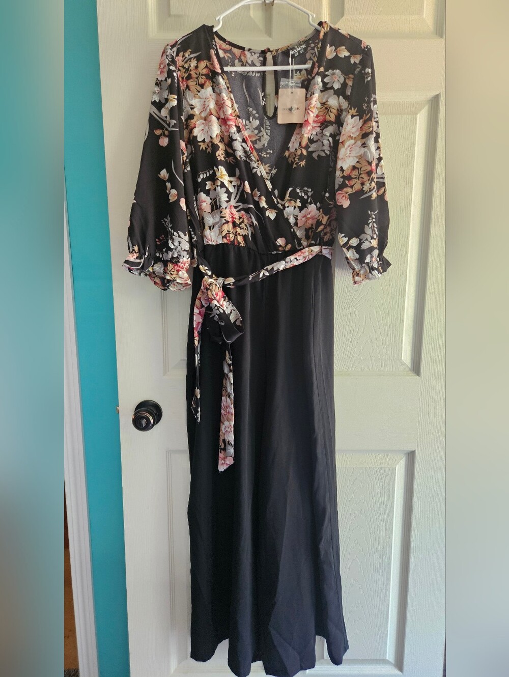 Black & Floral Romper